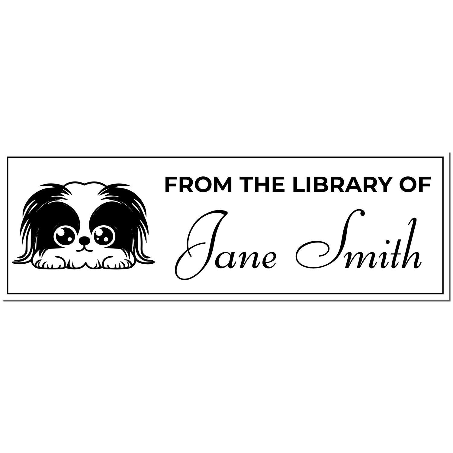 Slim Pekingese Personalized Stamp For Books - Engineer Seal Stamps