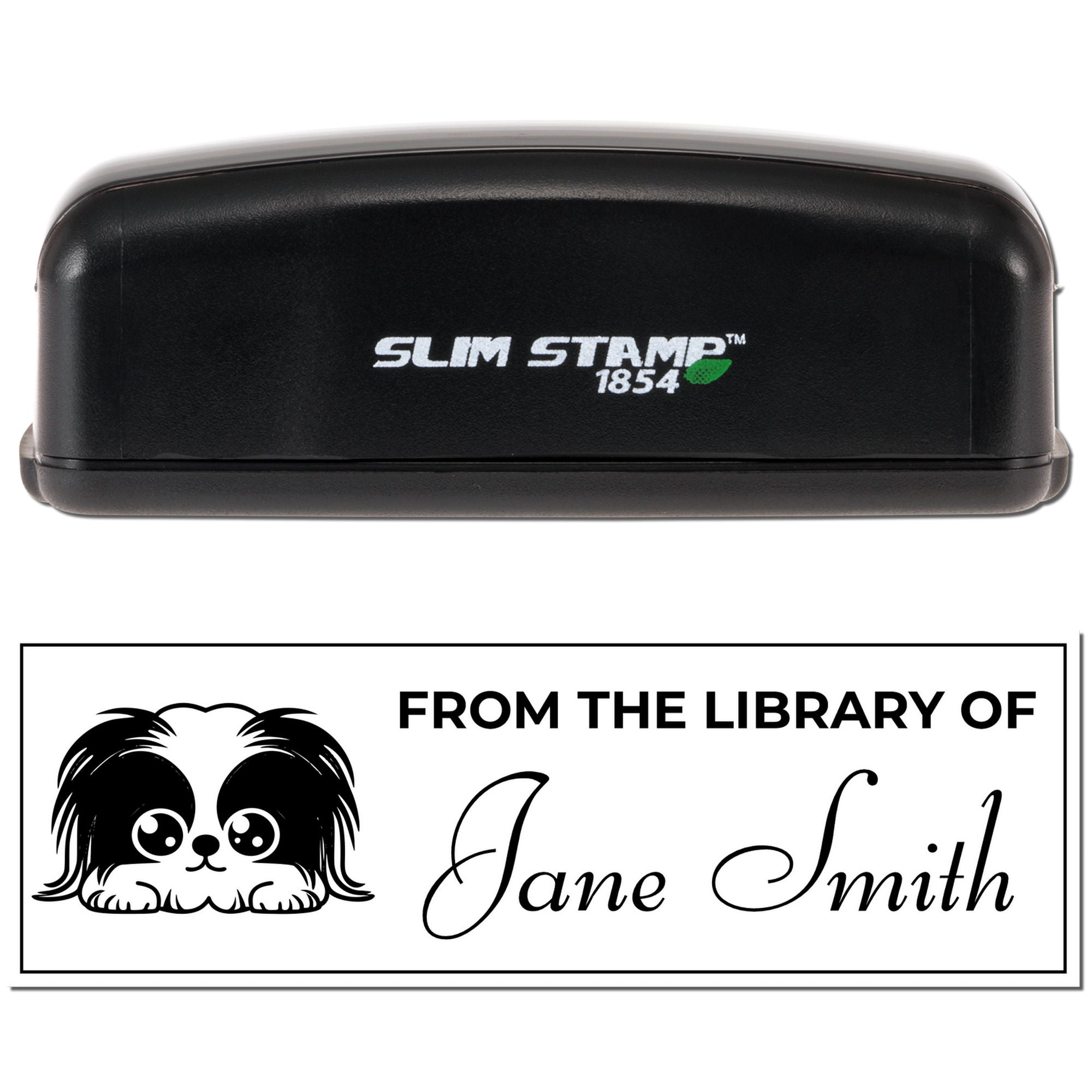Slim Pekingese Personalized Stamp For Books - Engineer Seal Stamps
