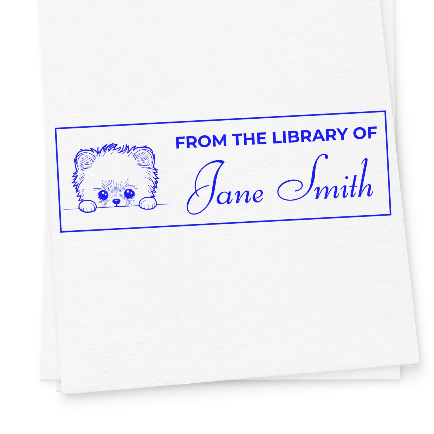 Pomeranian Self-Inking This Book Belongs To Stamp - Engineer Seal Stamps