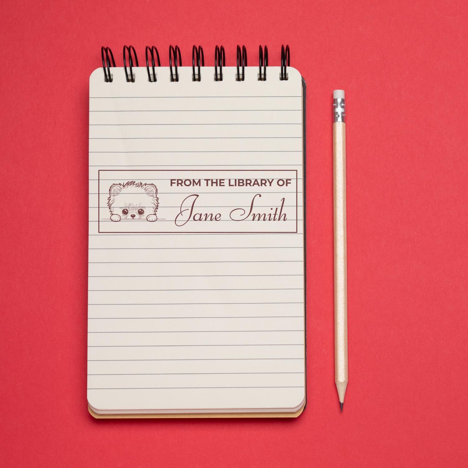 Slim Pomeranian Custom Stamp For Books - Engineer Seal Stamps