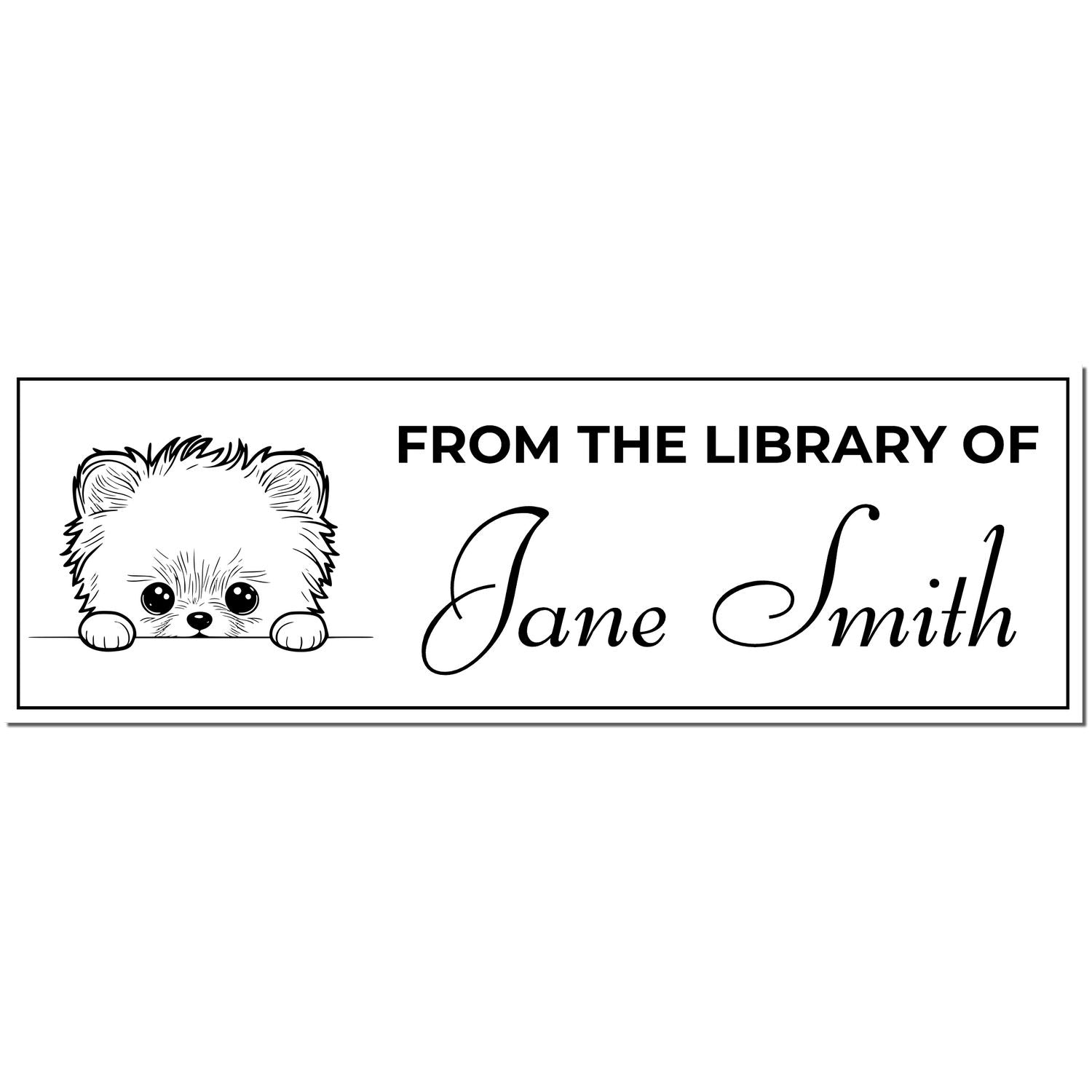 Pre-Inked Pomeranian Personalized Stamp For Book Lover - Engineer Seal Stamps
