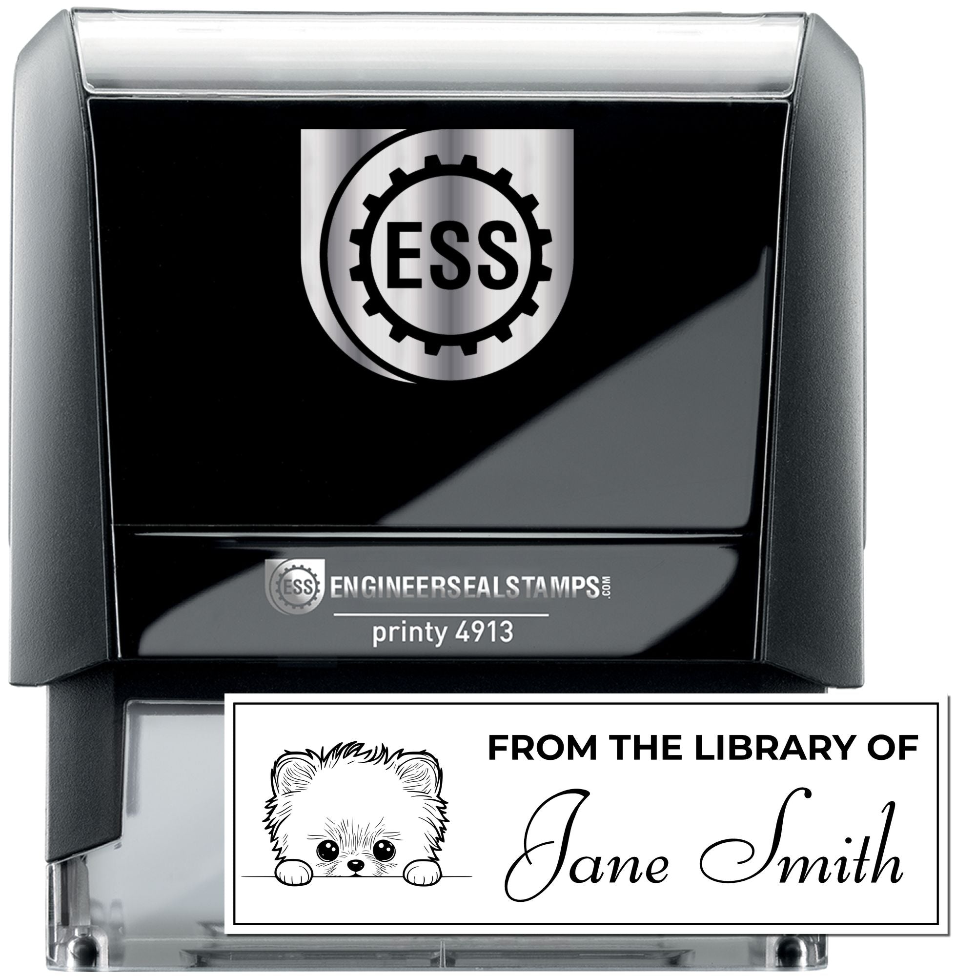 Pomeranian Self-Inking This Book Belongs To Stamp - Engineer Seal Stamps