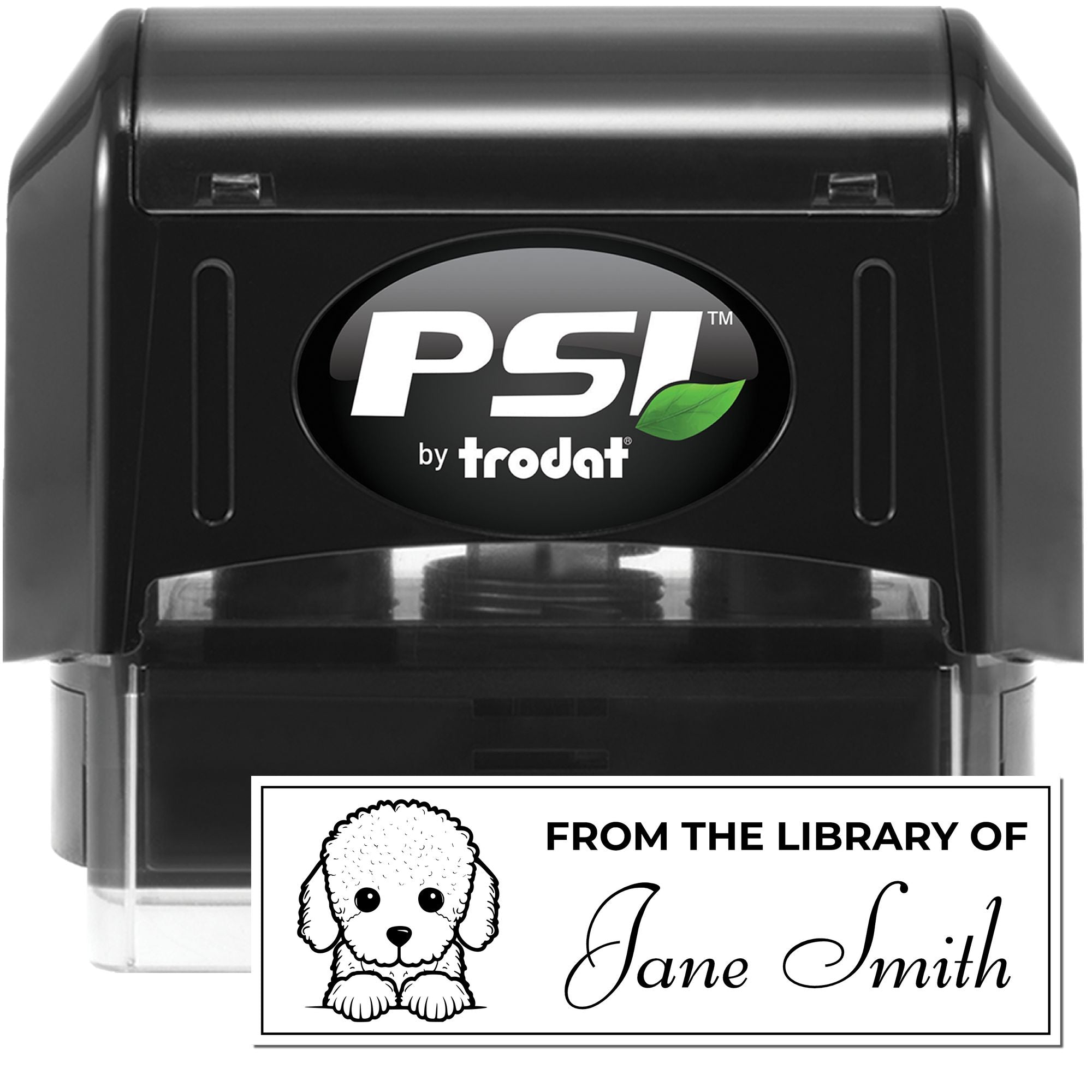 Pre-Inked Poodle Custom Book Stamp For Bookworms - Engineer Seal Stamps