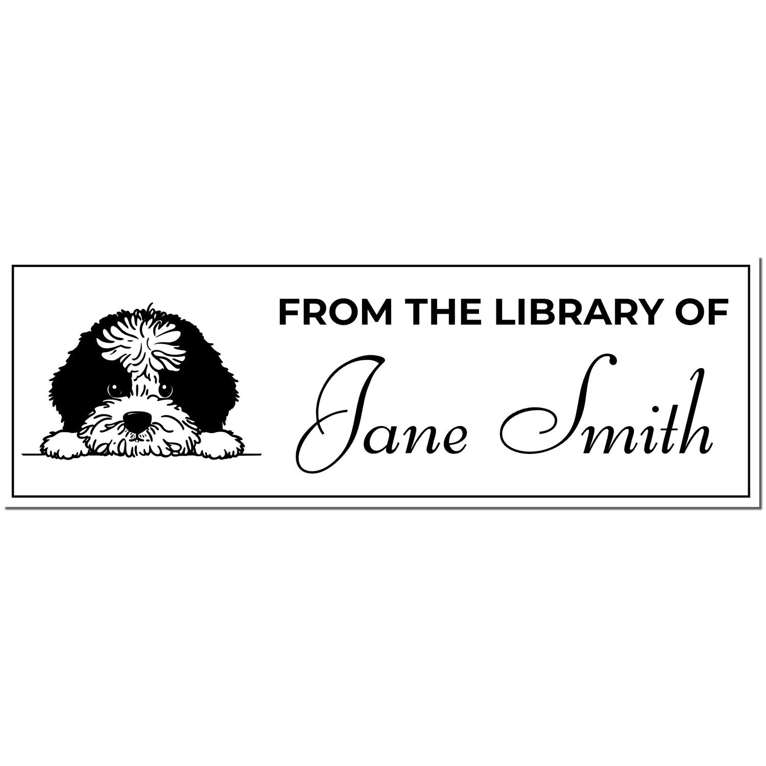 Slim Portuguese Water Dog Name Stamp For Books - Engineer Seal Stamps