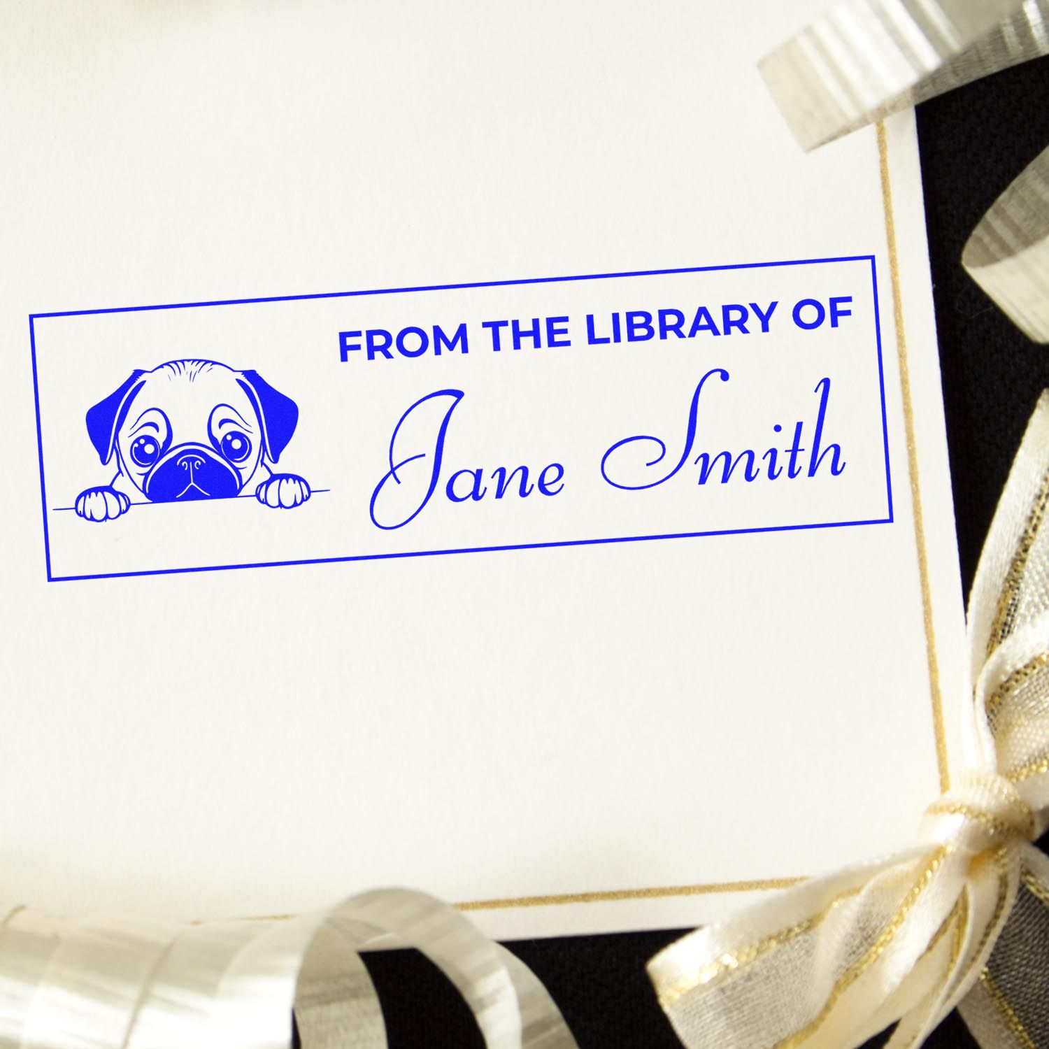 Pre-Inked Pug Custom Library Stamp For Teachers - Engineer Seal Stamps