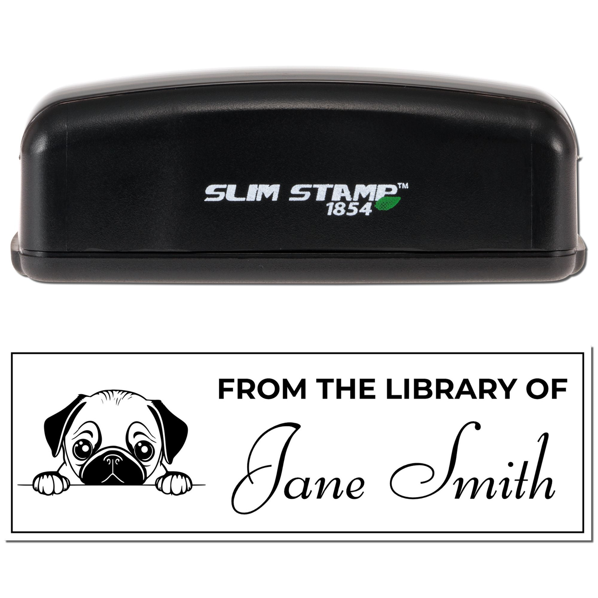 Slim Pug Stamp Your Name In Books - Engineer Seal Stamps