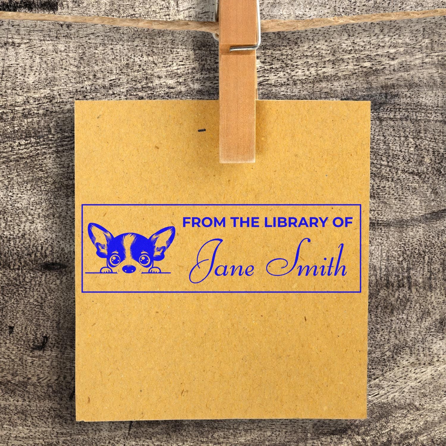 Slim Rat Terrier From The Library Of Stamp - Engineer Seal Stamps