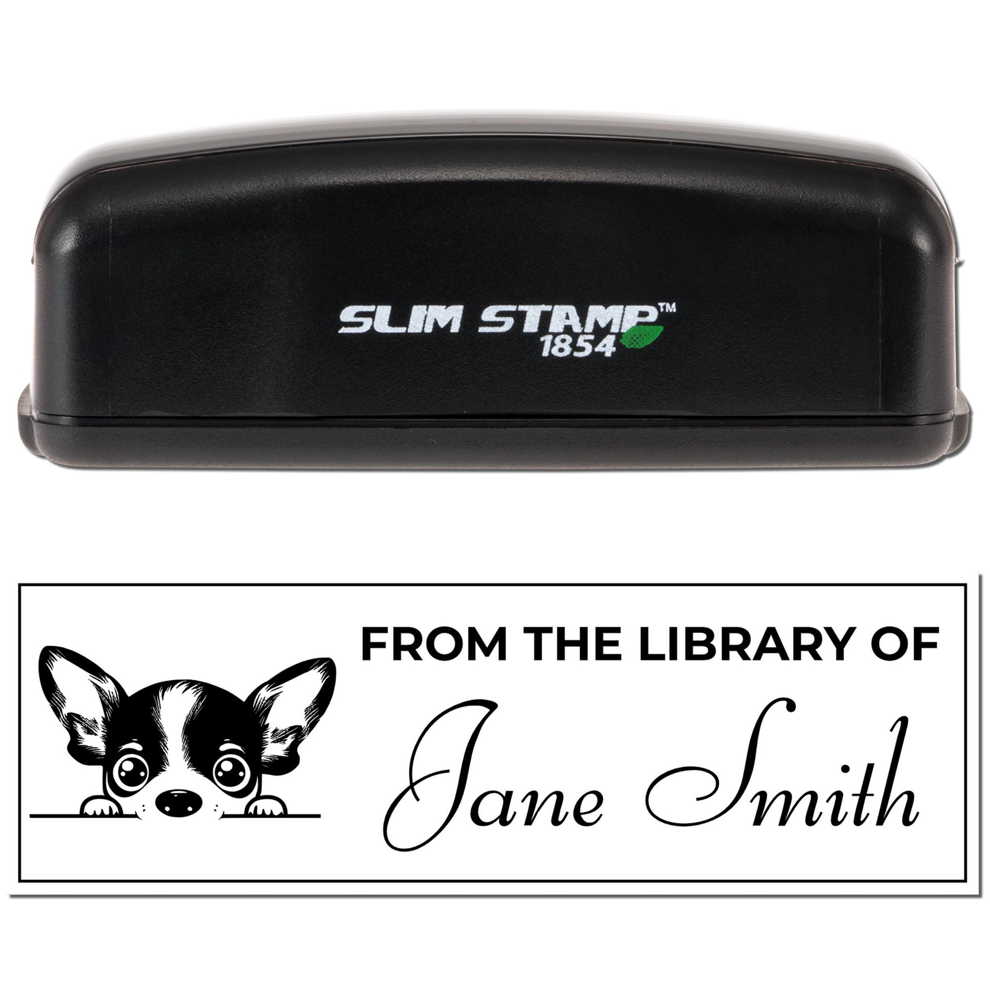 Slim Rat Terrier From The Library Of Stamp - Engineer Seal Stamps