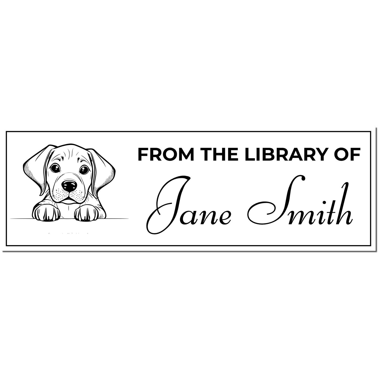 Slim Rhodesian Ridgeback This Book Belongs To Stamp - Engineer Seal Stamps