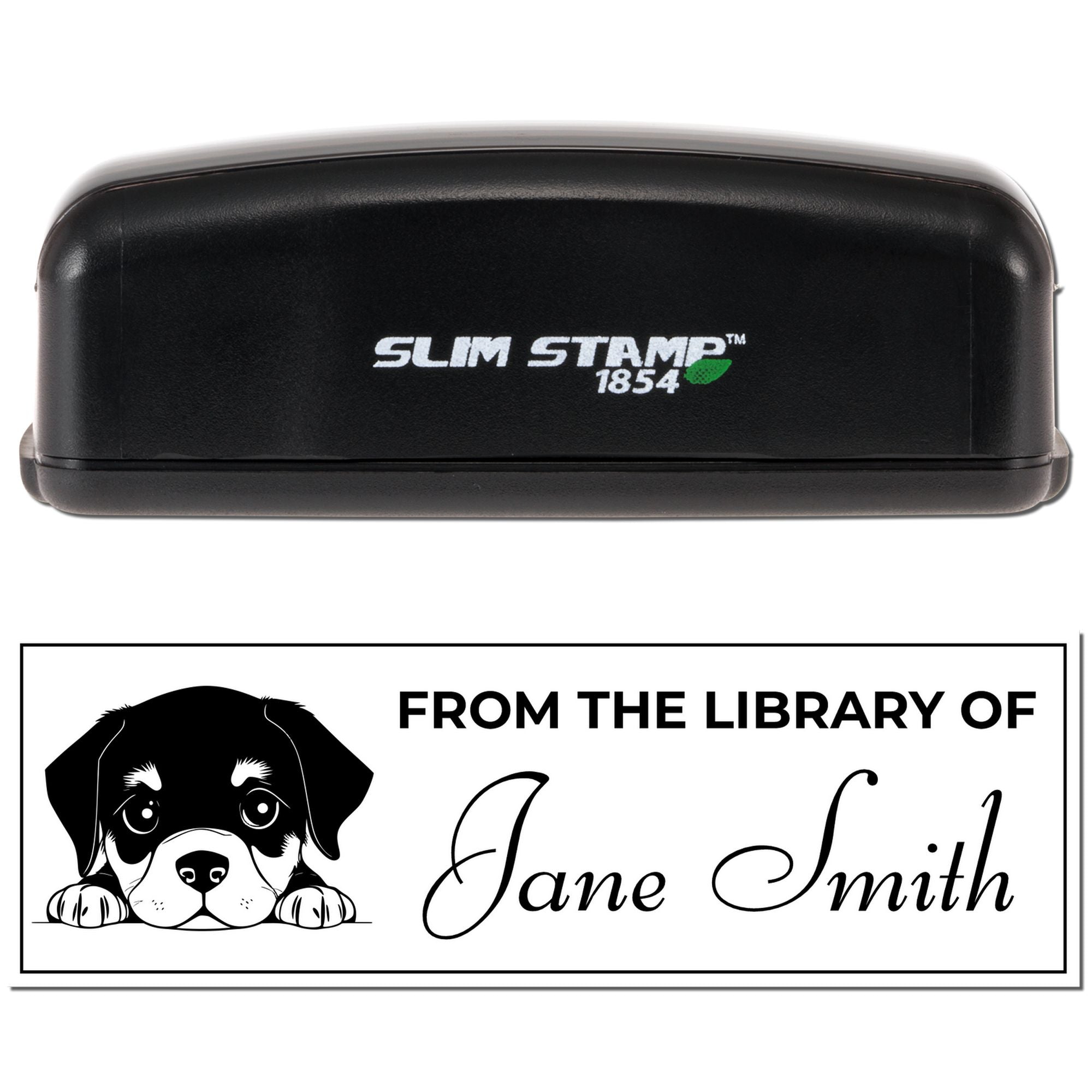 Slim Rottweiler Property Of Book Stamp - Engineer Seal Stamps