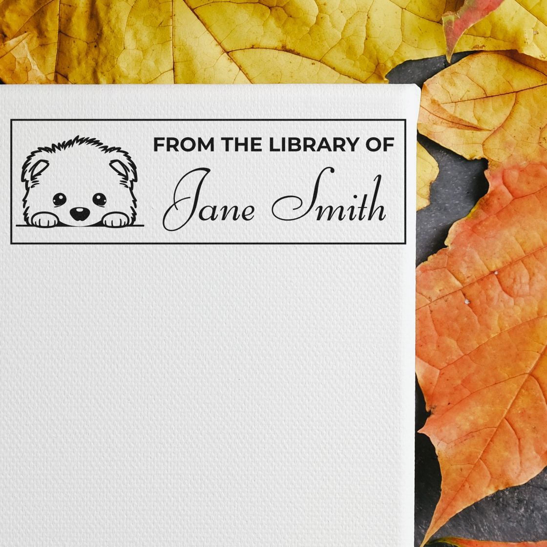 Slim Samoyed Ex Libris Stamp - Engineer Seal Stamps