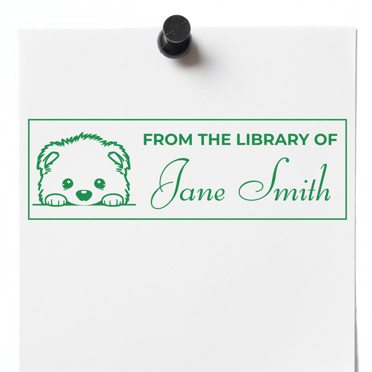 Wood Handle Samoyed Custom Book Stamp - Engineer Seal Stamps