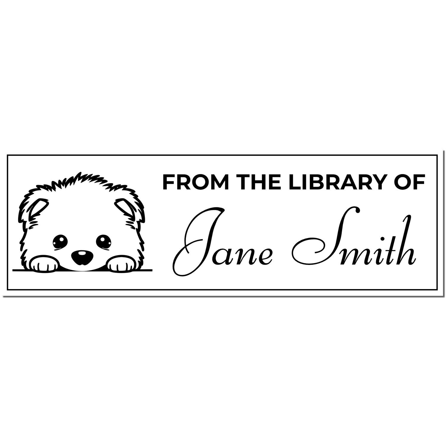 Pre-Inked Samoyed Kids Book Stamp With Name - Engineer Seal Stamps