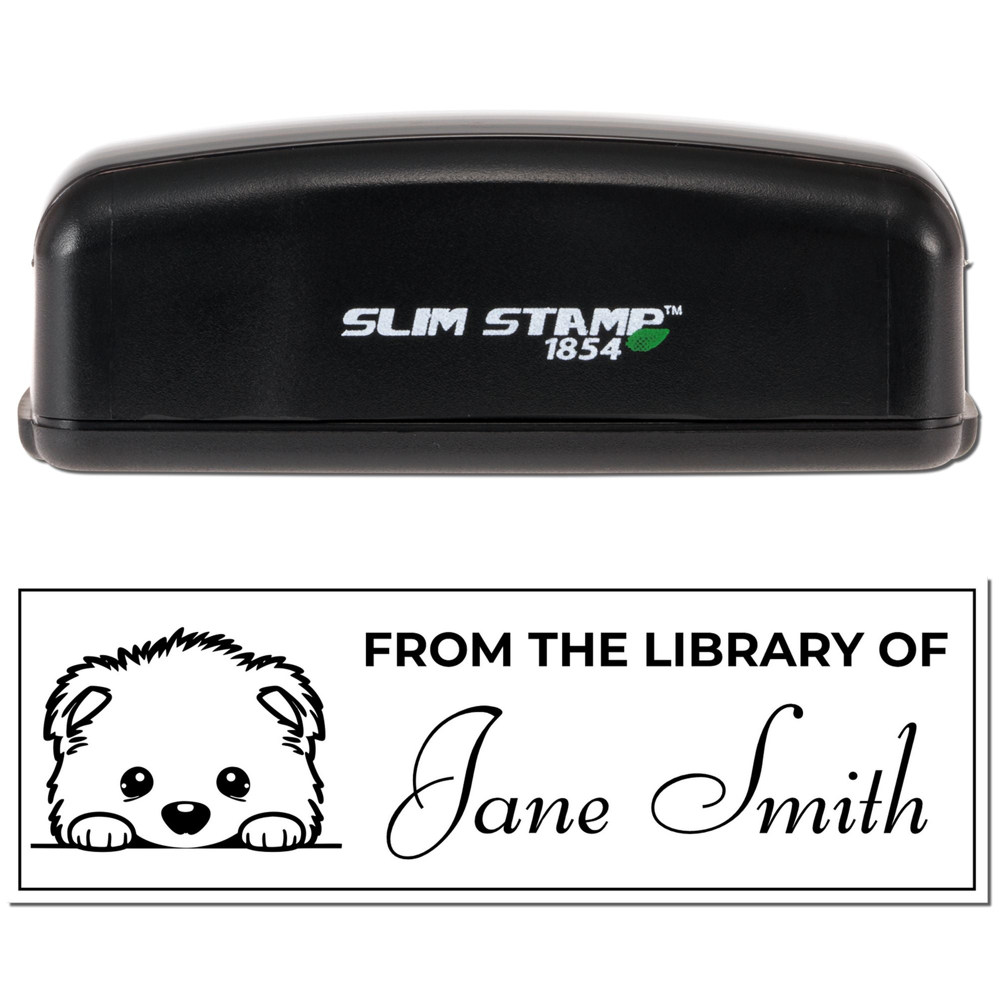 Slim Samoyed Ex Libris Stamp - Engineer Seal Stamps