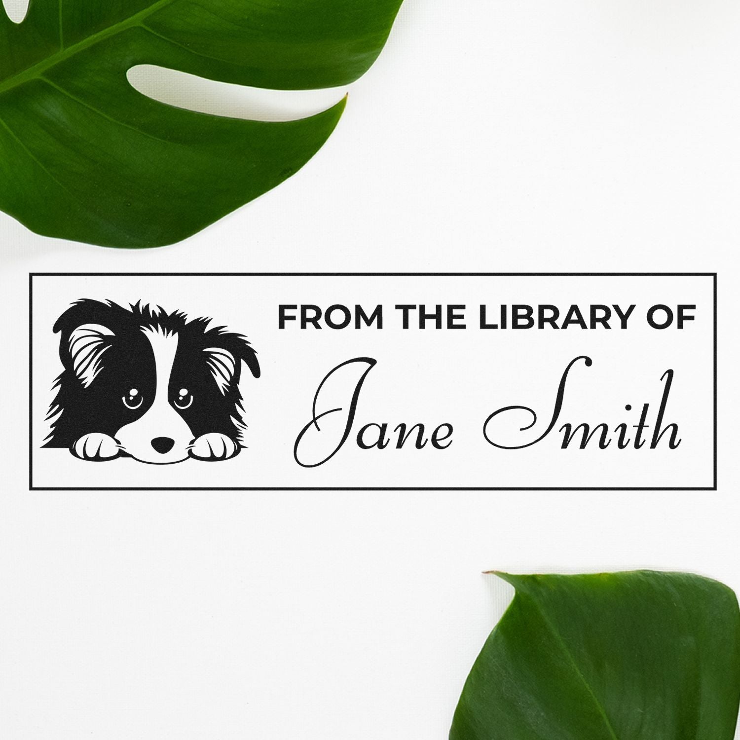 Shetland Sheepdog Self-Inking Custom Bookplate Stamp - Engineer Seal Stamps