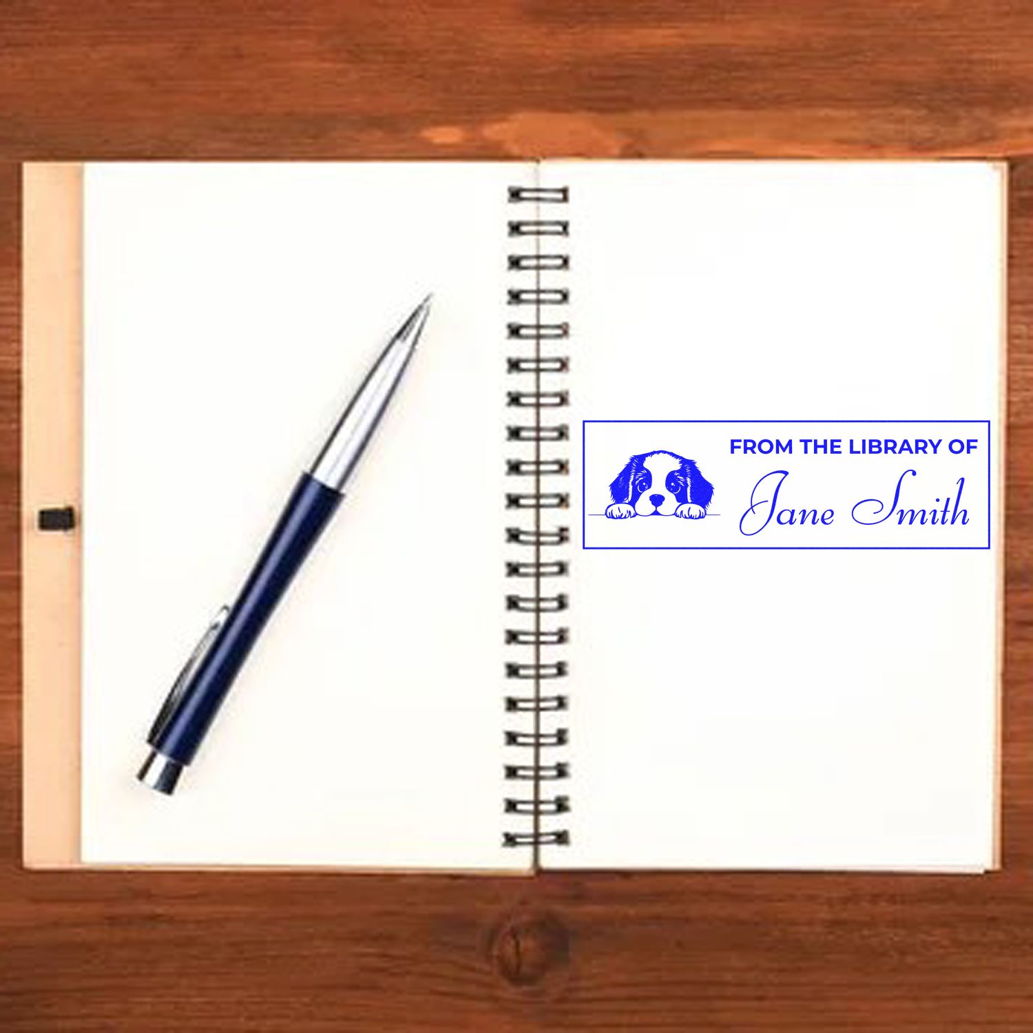 Pre-Inked St Bernard Personal Library Stamp - Engineer Seal Stamps