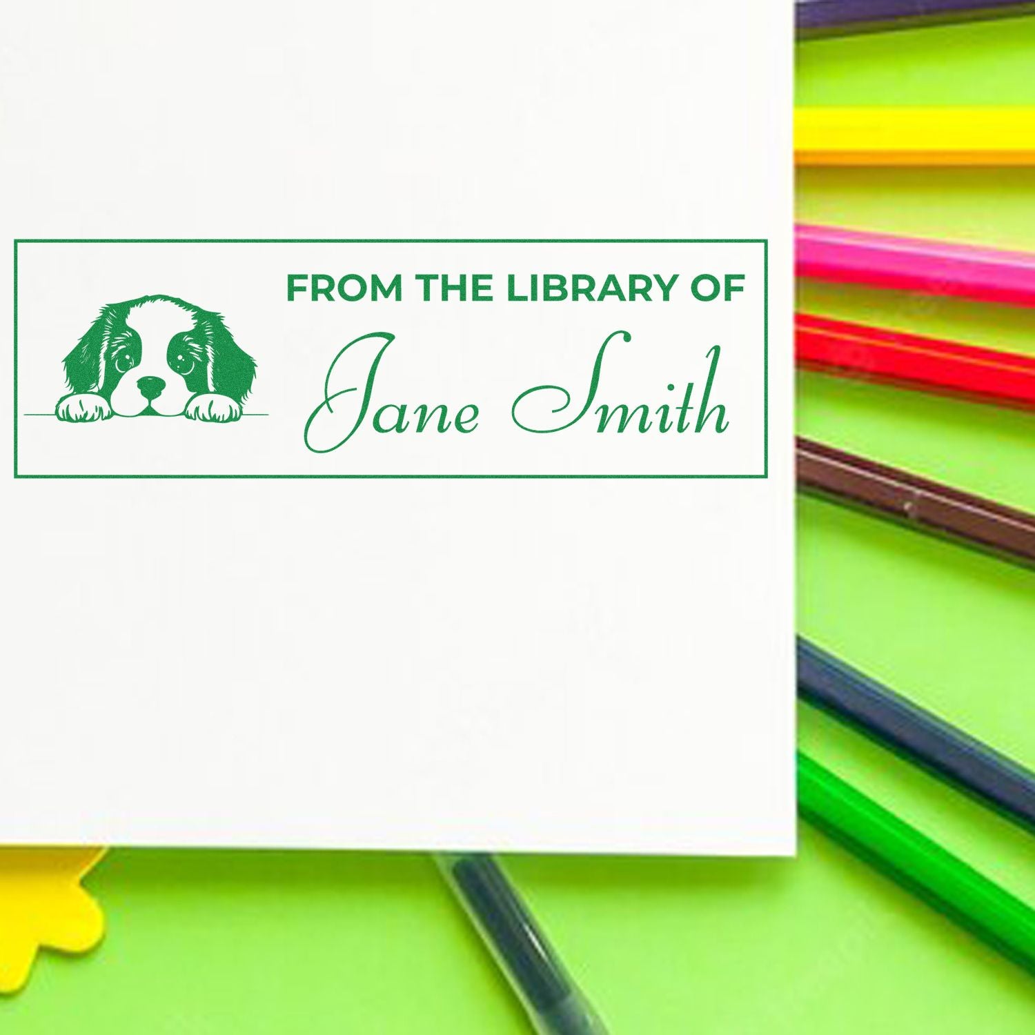 St Bernard Self-Inking Book Lover Gift Personalized Stamp - Engineer Seal Stamps