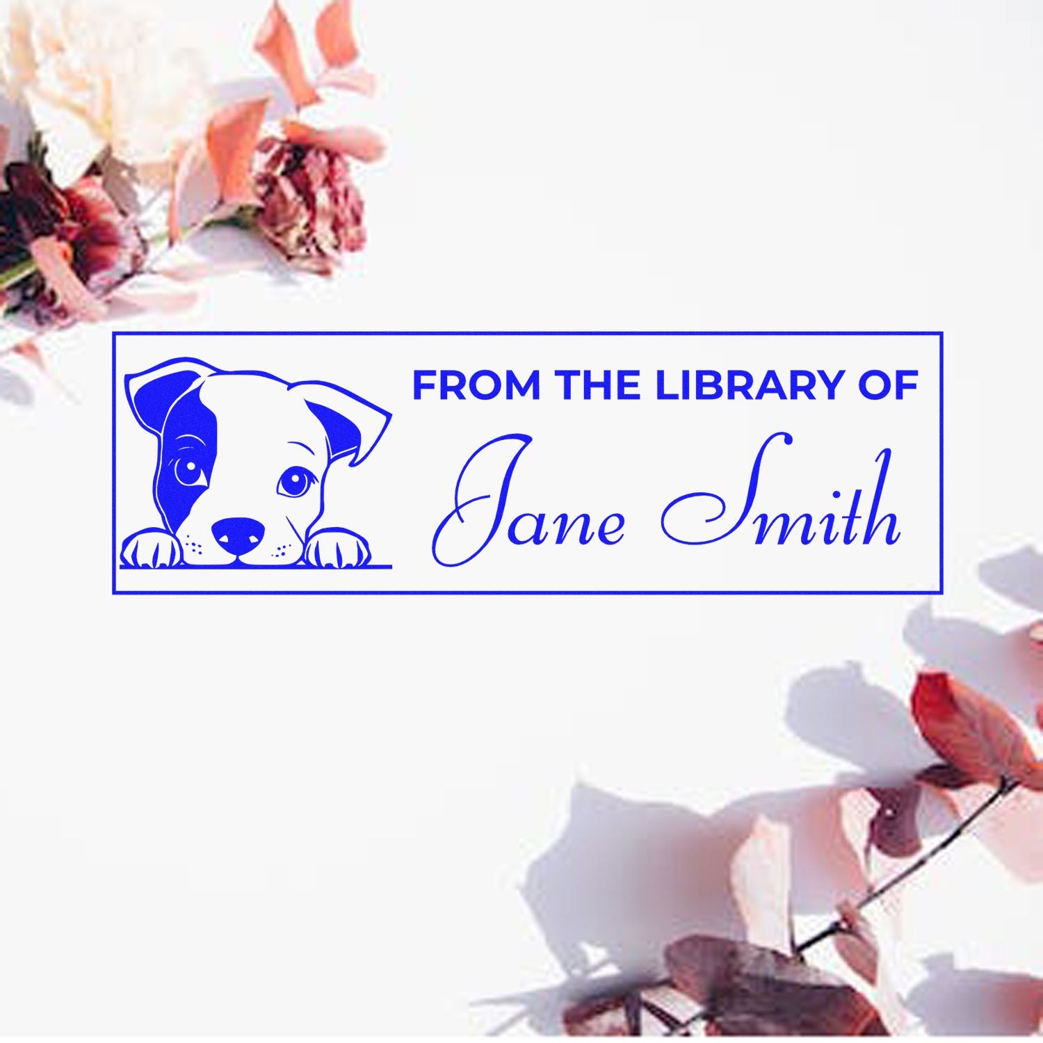 Pre-Inked Staffordshire Bull Terrier Personalized Library Stamp - Engineer Seal Stamps