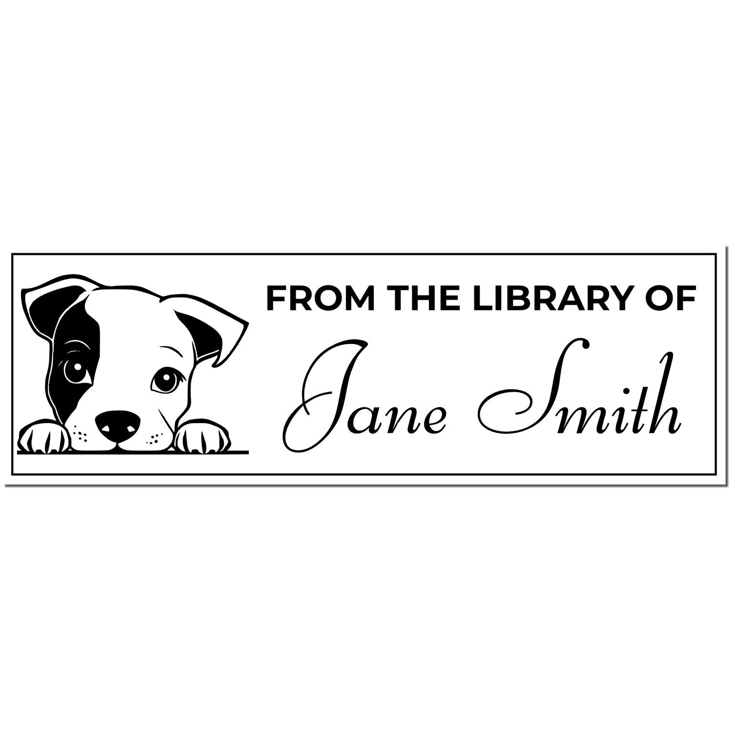 Pre-Inked Staffordshire Bull Terrier Personalized Library Stamp - Engineer Seal Stamps