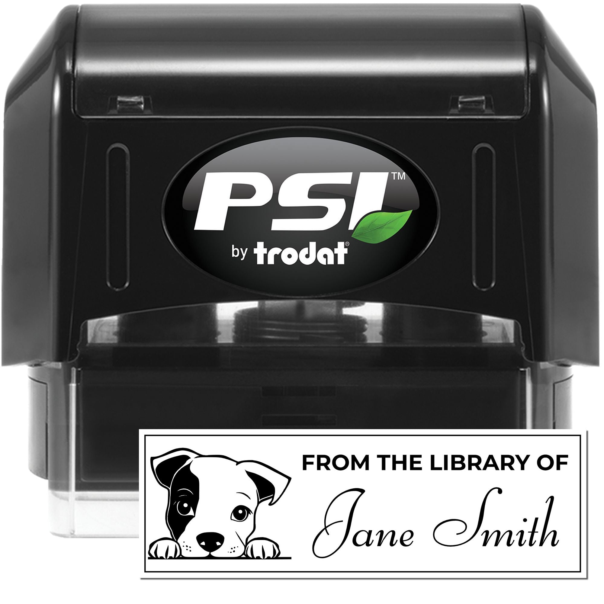 Pre-Inked Staffordshire Bull Terrier Personalized Library Stamp - Engineer Seal Stamps