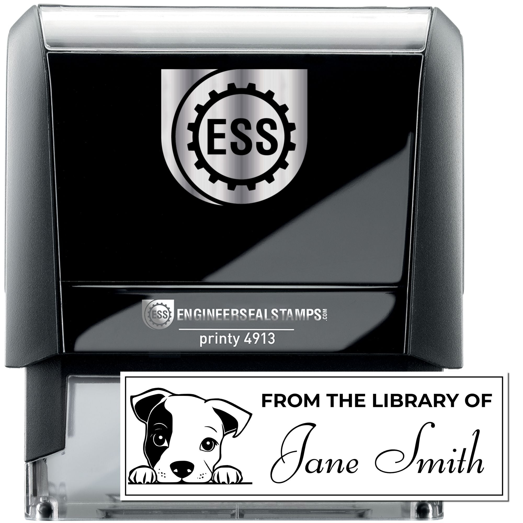 Staffordshire Bull Terrier Self-Inking Gift For Book Lovers Stamp - Engineer Seal Stamps