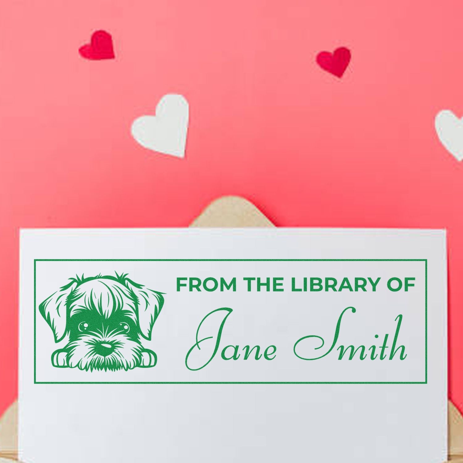 Pre-Inked Standard Schnauzer Custom Library Stamp - Engineer Seal Stamps