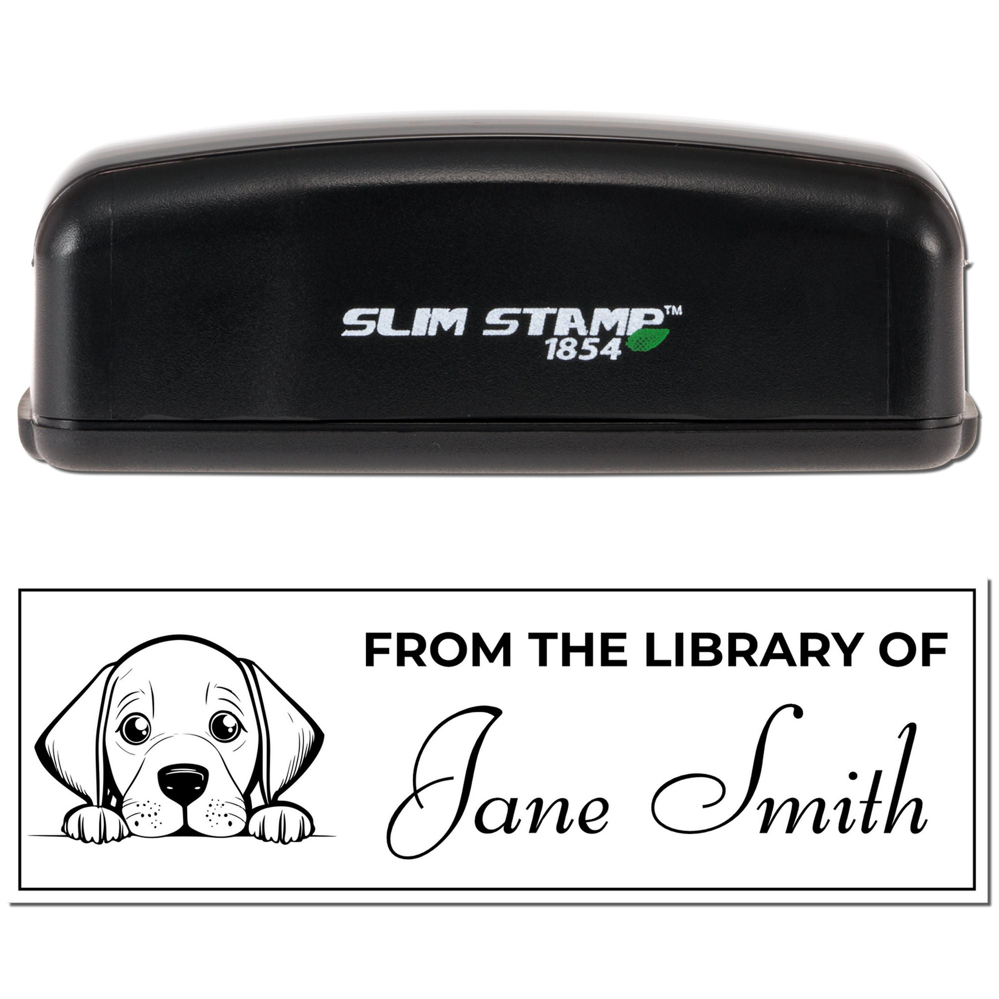 Slim Vizsla Cute Personalized Book Stamp - Engineer Seal Stamps