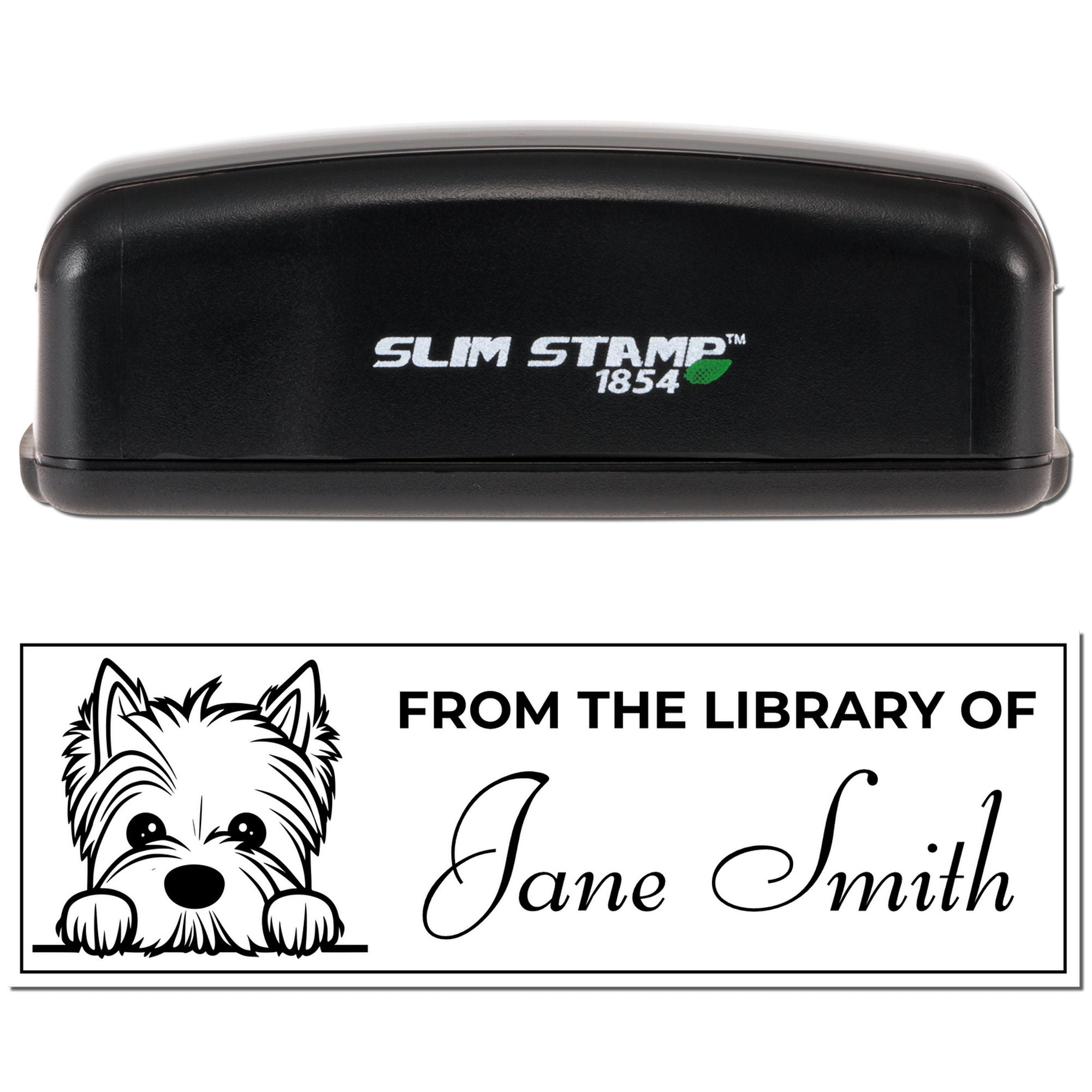 Slim West Highland White Terrier Gift For Book Lovers Stamp - Engineer Seal Stamps