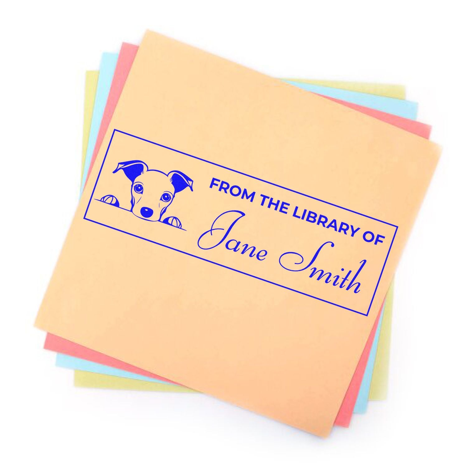 Slim Whippet Personalized Book Stamp Gift - Engineer Seal Stamps