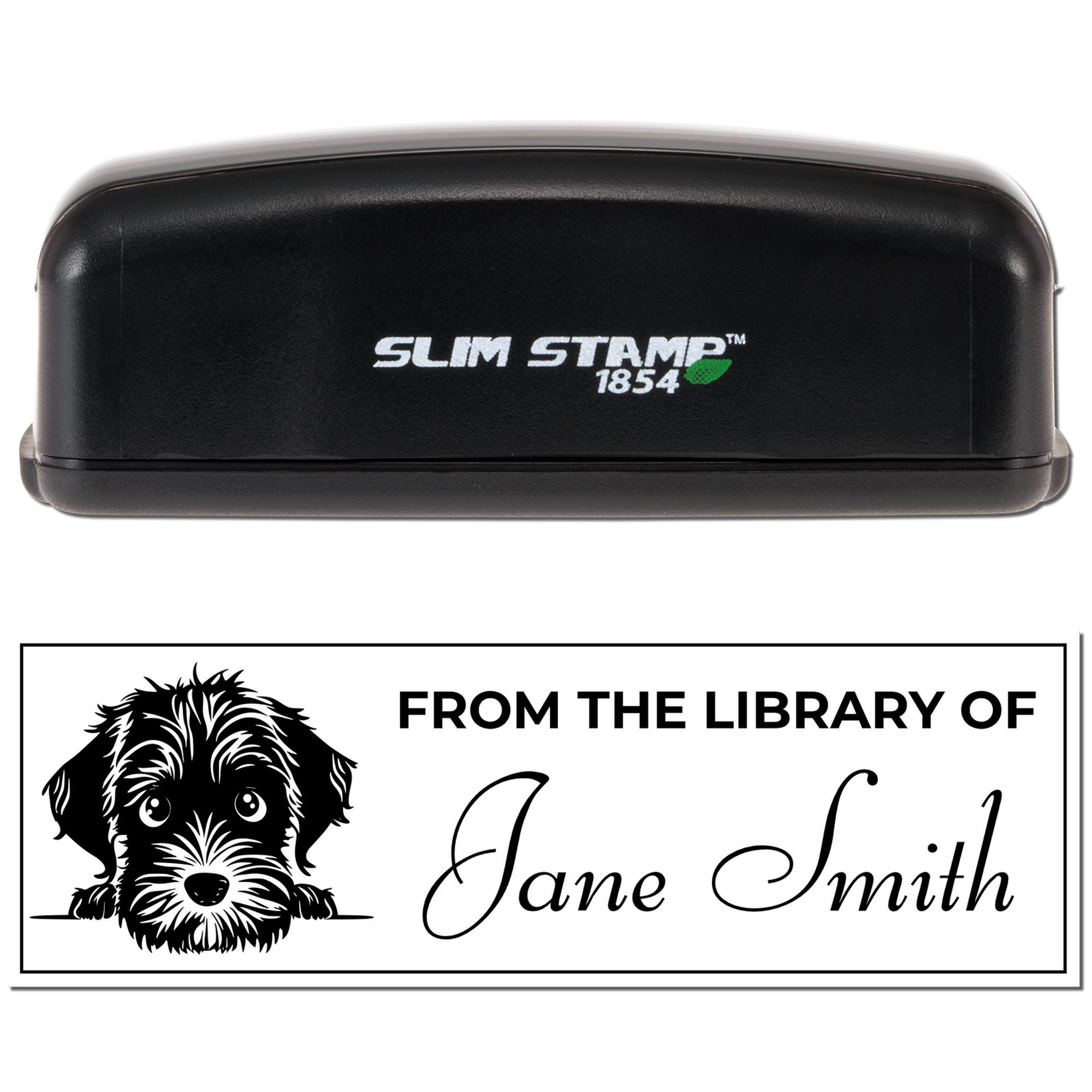 Slim Wirehaired Pointing Griffon Book Lover Gift Personalized Stamp - Engineer Seal Stamps