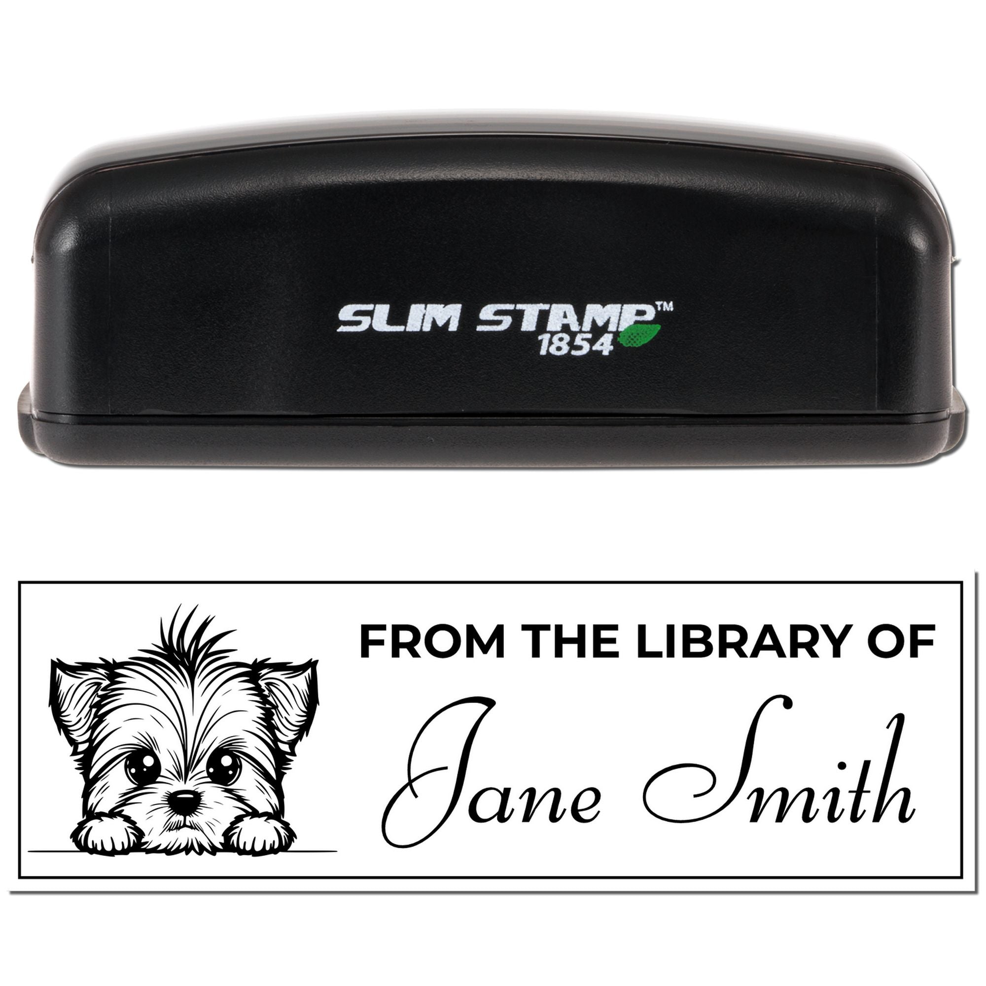 Slim Yorkshire Terrier Unique Gift For Book Lover Stamp - Engineer Seal Stamps