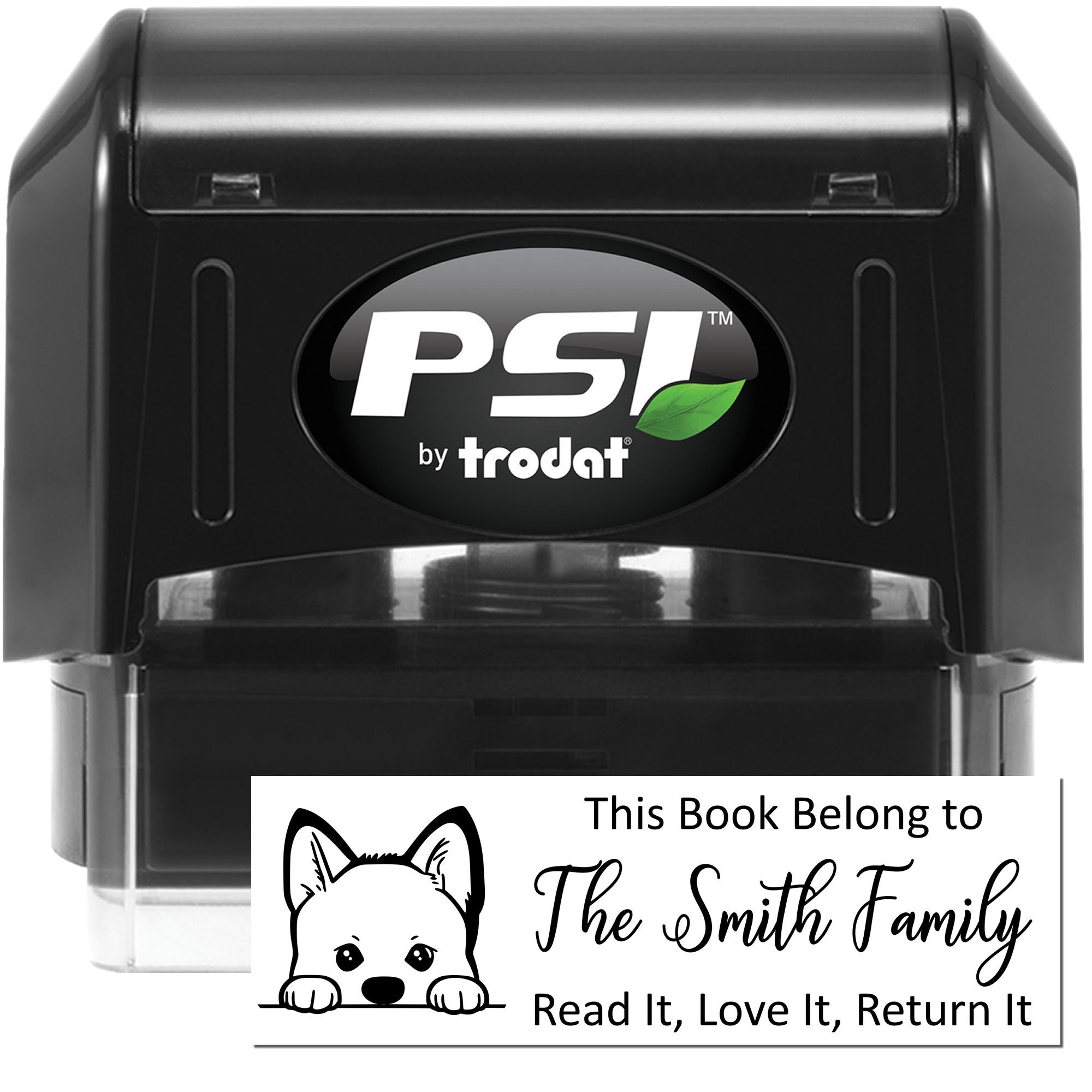 Pre-Inked Akita Personalized From The Library Of Puppy Stamper - Engineer Seal Stamps