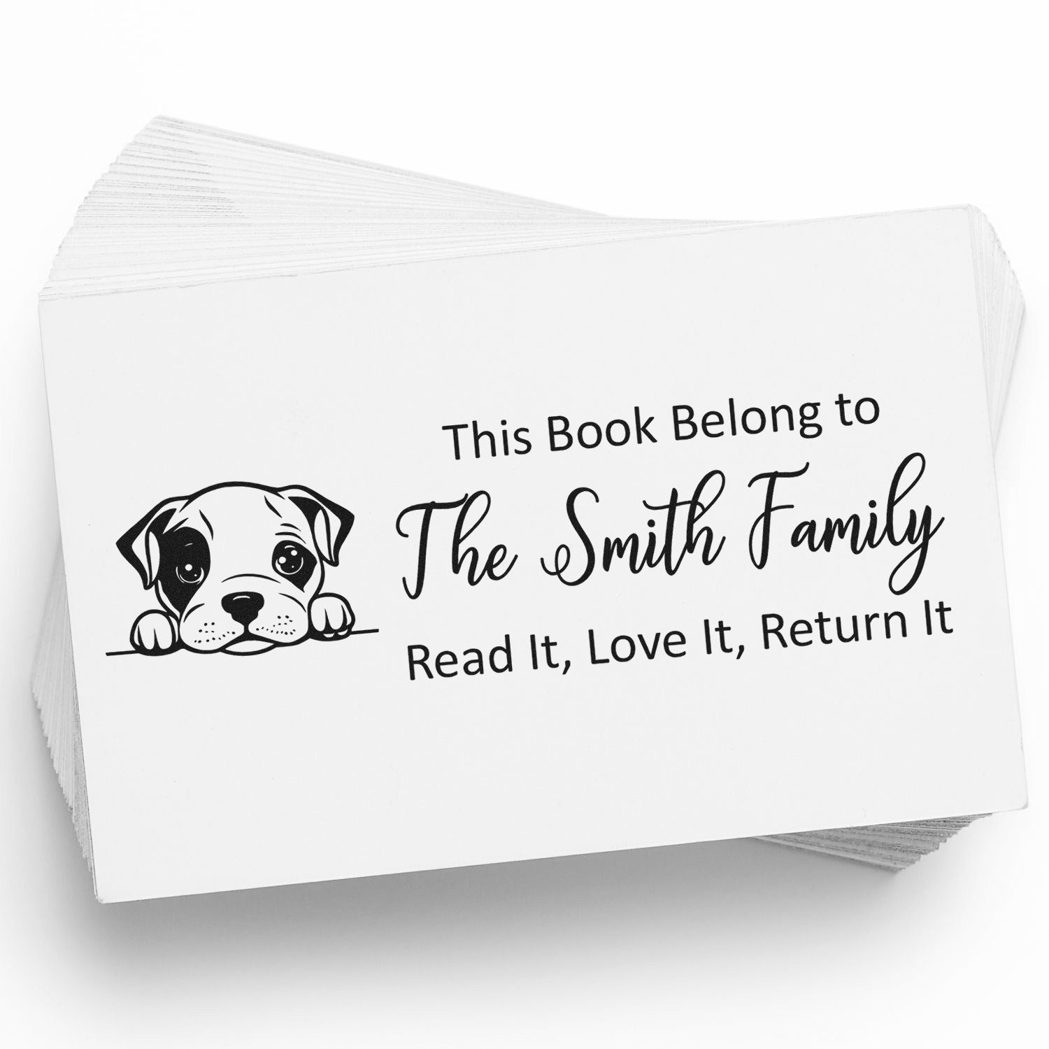 American Staffordshire Terrier Custom Dog For Books Rubber Stamp - Engineer Seal Stamps