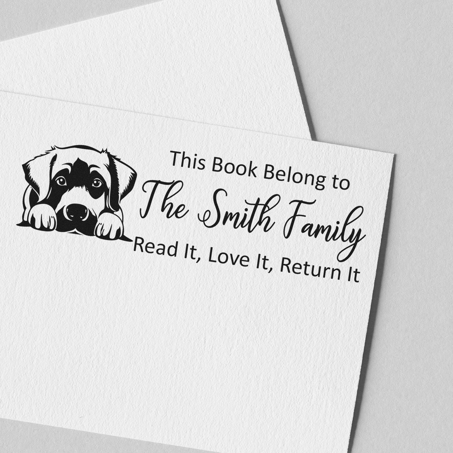 Anatolian Shepherd Custom Dog Ex Libris Rubber Stamp - Engineer Seal Stamps