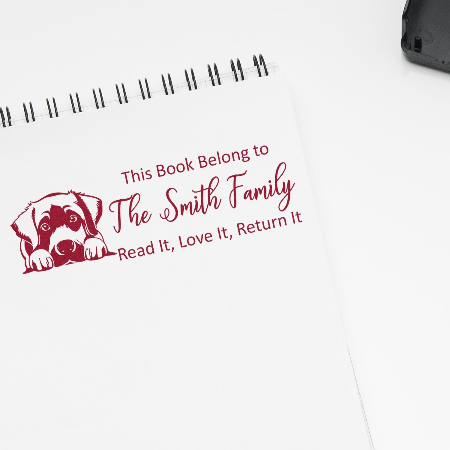 Self-Inking Anatolian Shepherd Customized Dog With Books Stamp - Engineer Seal Stamps