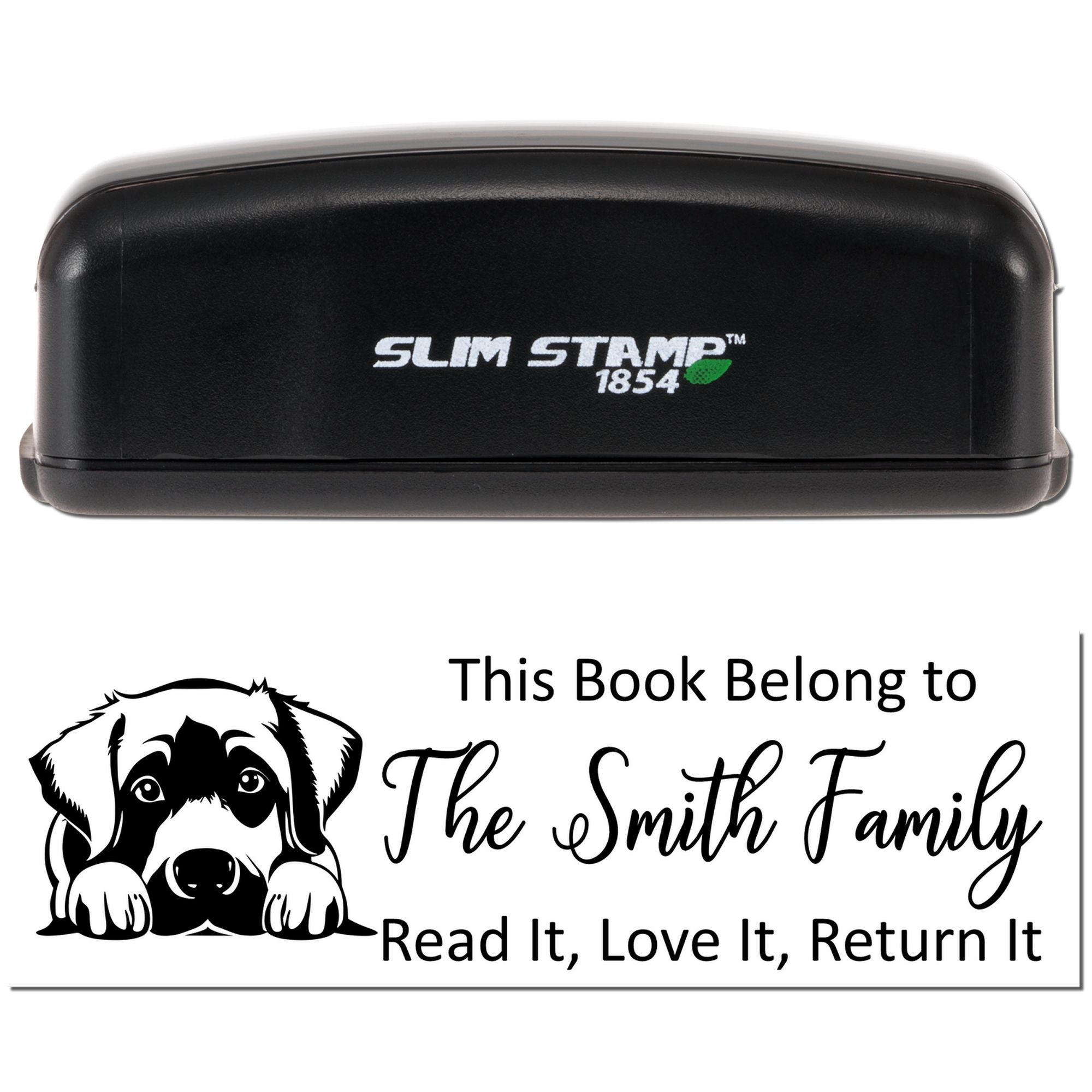 Slim Anatolian Shepherd Personalizable Ex Libris Dog Design Stamp - Engineer Seal Stamps