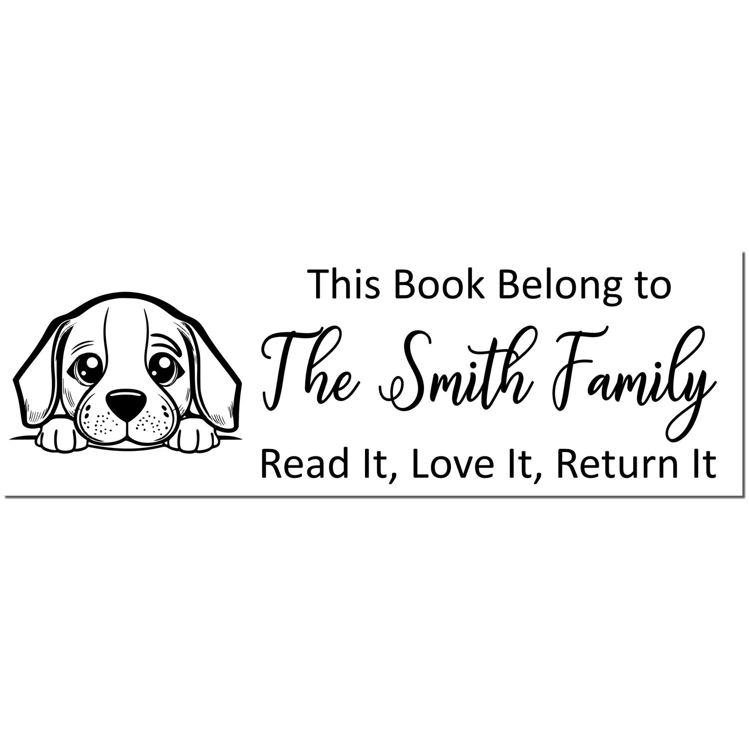 Pre-Inked Beagle Personalized Stamp - Engineer Seal Stamps