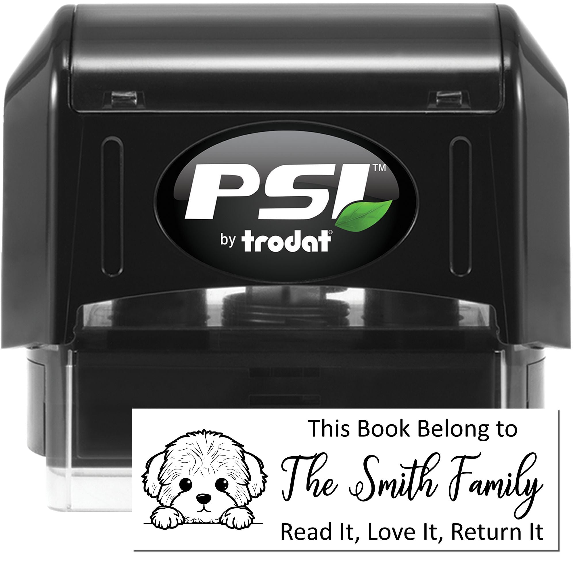 Pre-Inked Bichon Frise Custom Made Dog Book Stamper - Engineer Seal Stamps