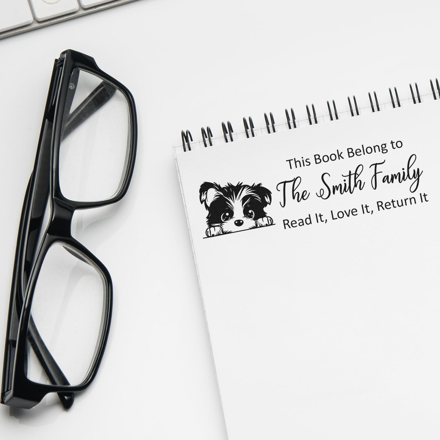 Self-Inking Biewer Terrier Customized Puppy Book Stamp - Engineer Seal Stamps