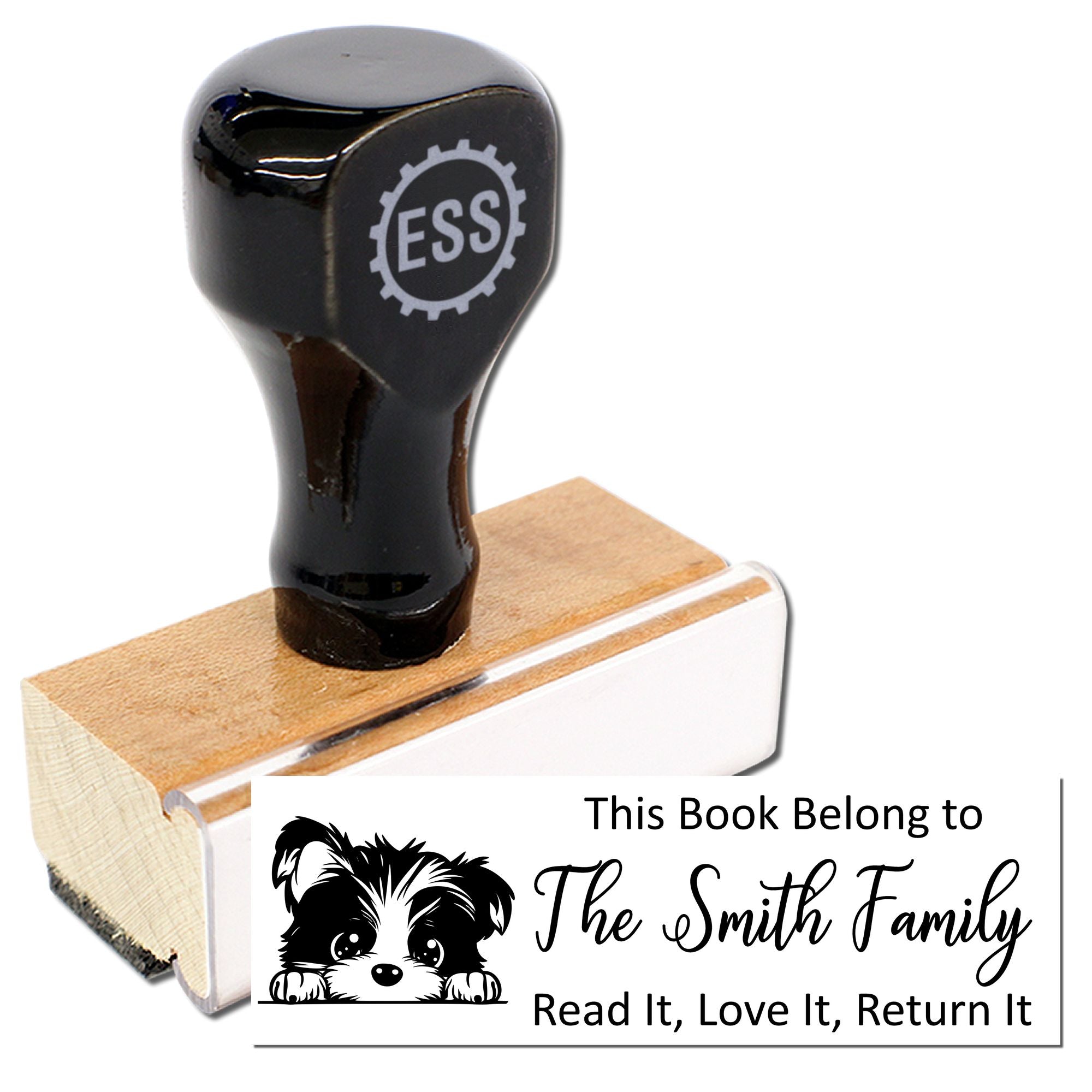 Biewer Terrier Custom From The Library Of Dog Rubber Stamp - Engineer Seal Stamps