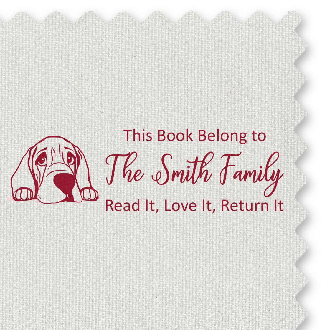 Pre-Inked Bloodhound Custom Made Dog For Books Stamper - Engineer Seal Stamps