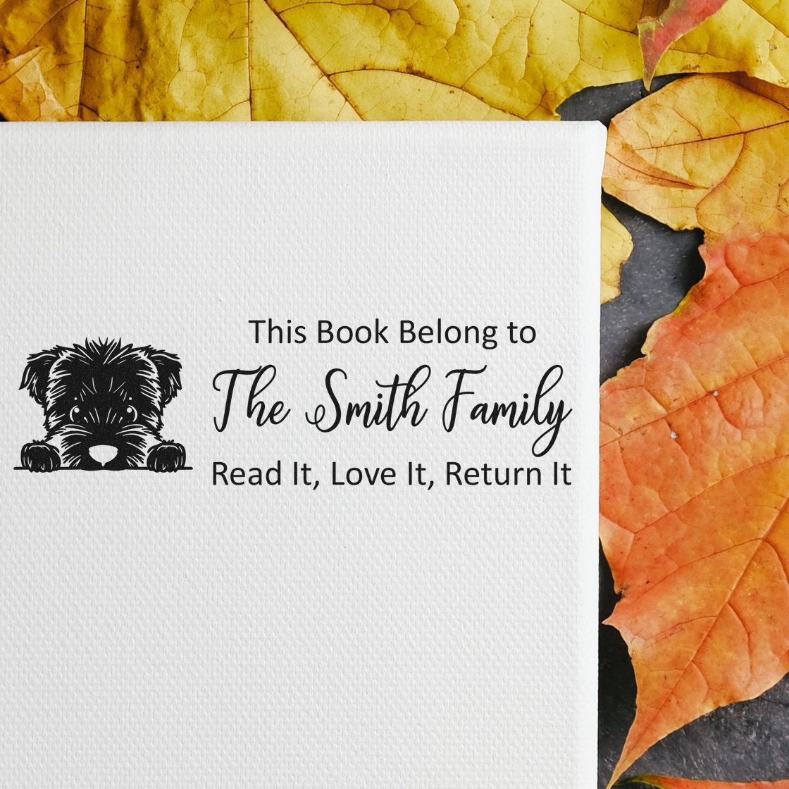 Slim Bouvier Des Flandres Personalizable Literary Dog Stamper - Engineer Seal Stamps