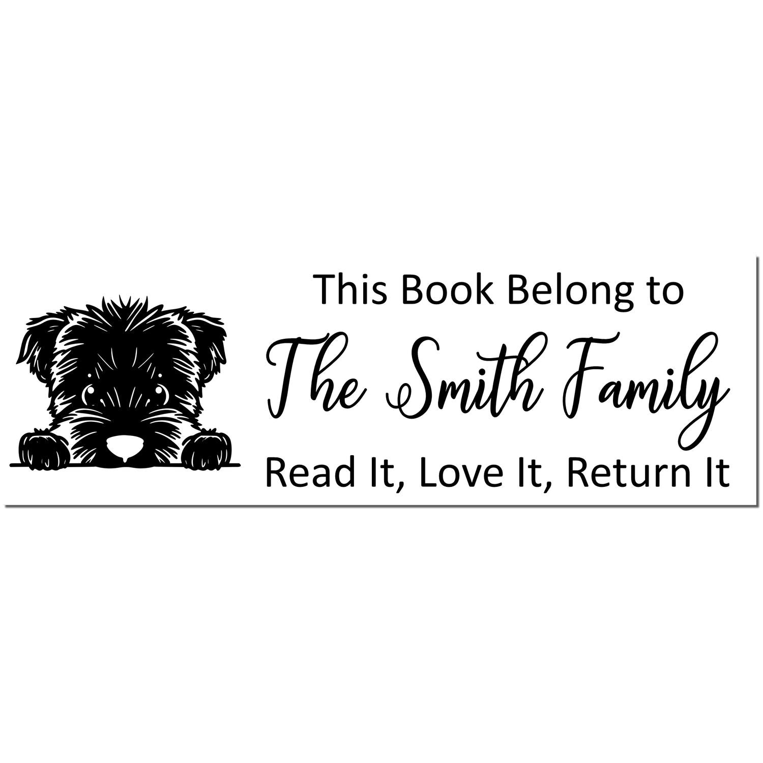 Bouvier Des Flandres Custom Dog Personal Library Rubber Stamp - Engineer Seal Stamps