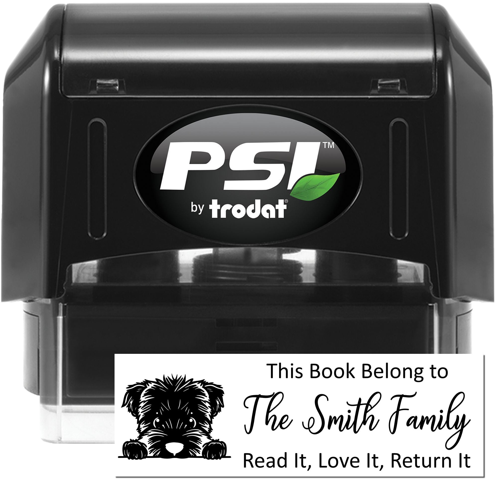 Pre-Inked Bouvier Des Flandres Custom Made Dog Library Stamper - Engineer Seal Stamps