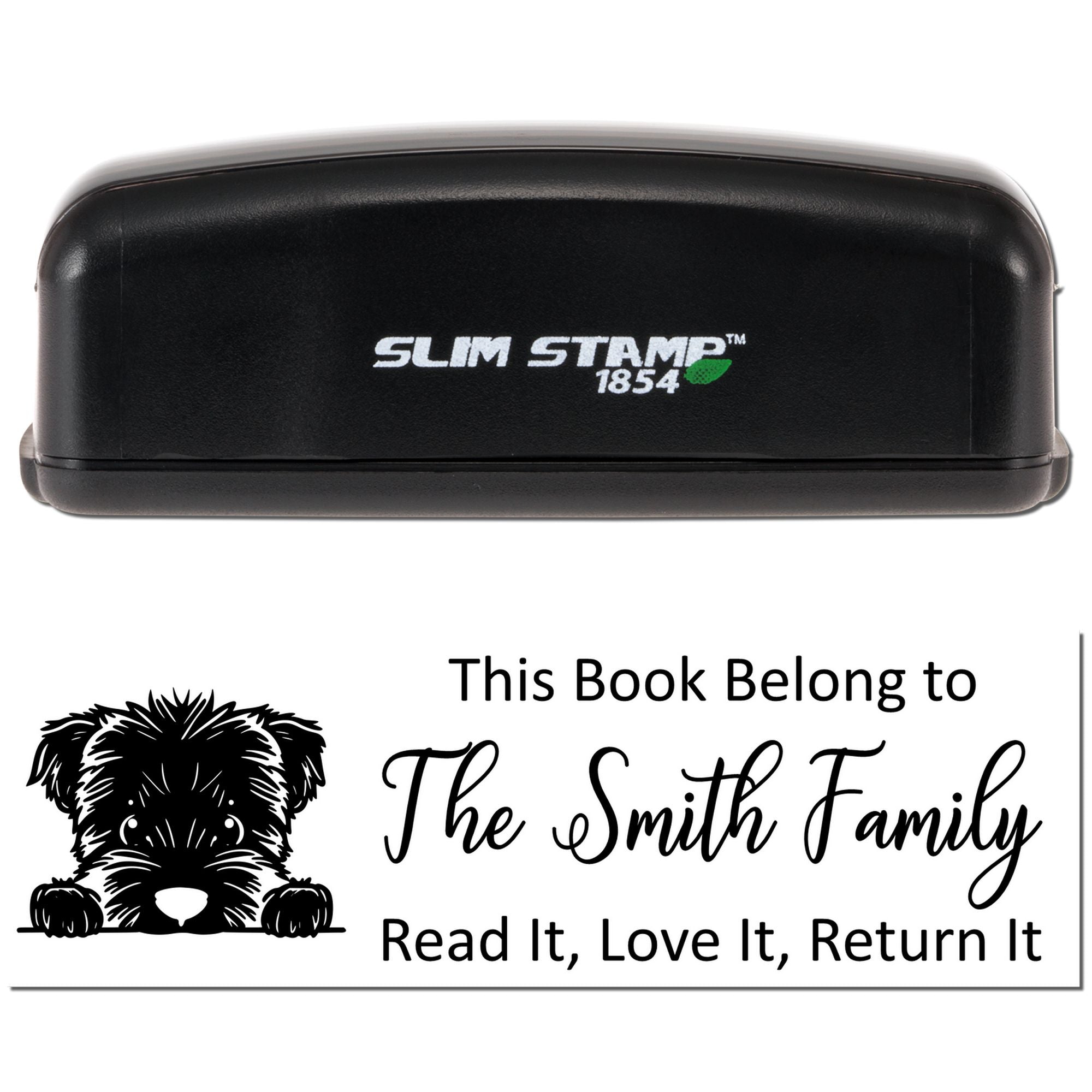 Slim Bouvier Des Flandres Personalizable Literary Dog Stamper - Engineer Seal Stamps