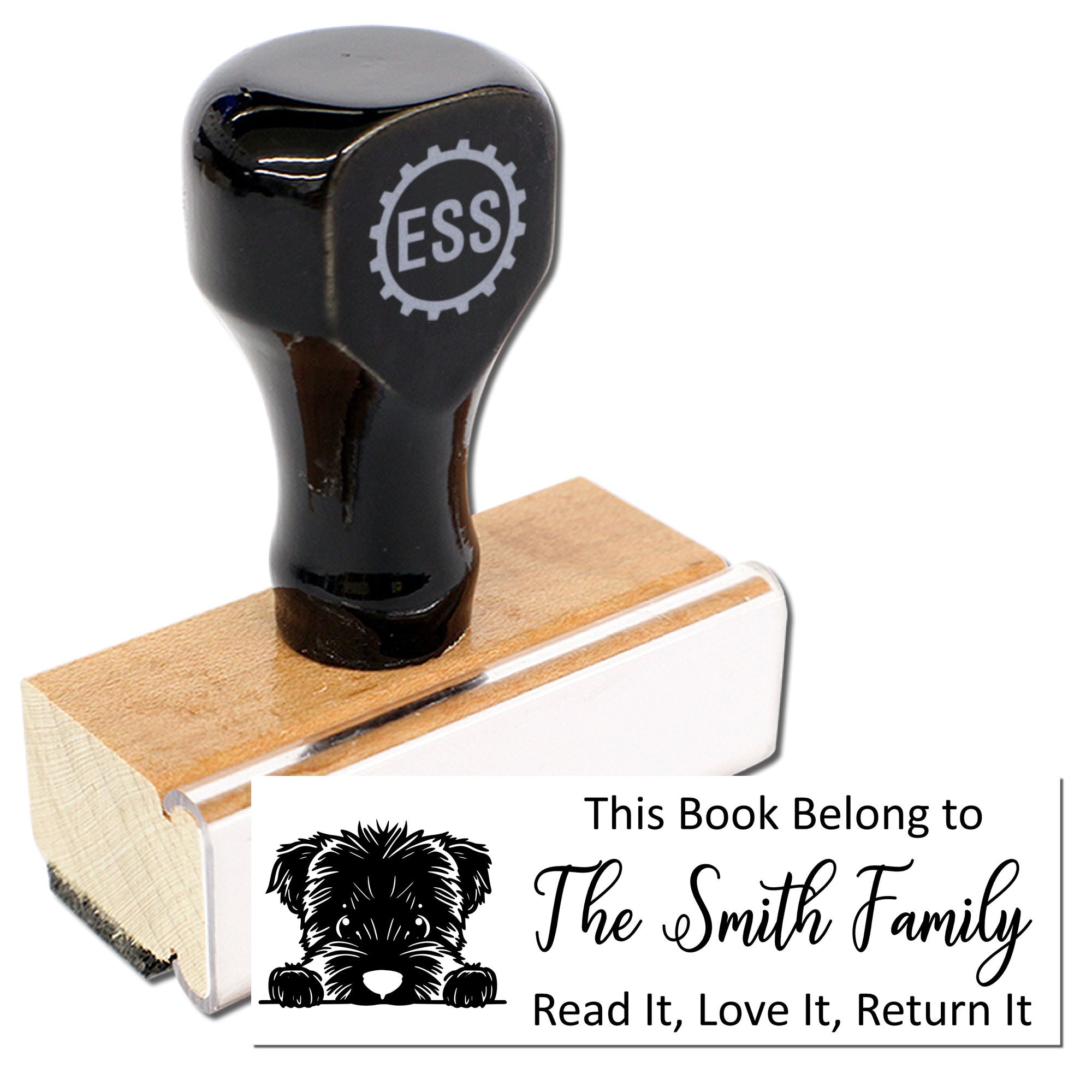 Bouvier Des Flandres Custom Dog Personal Library Rubber Stamp
