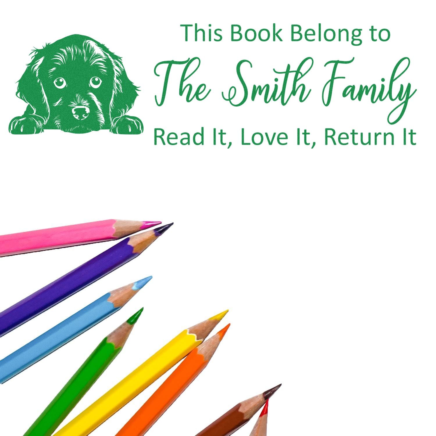 Self-Inking Boykin Spaniel Customized Dog-Themed Ex Libris Stamper - Engineer Seal Stamps