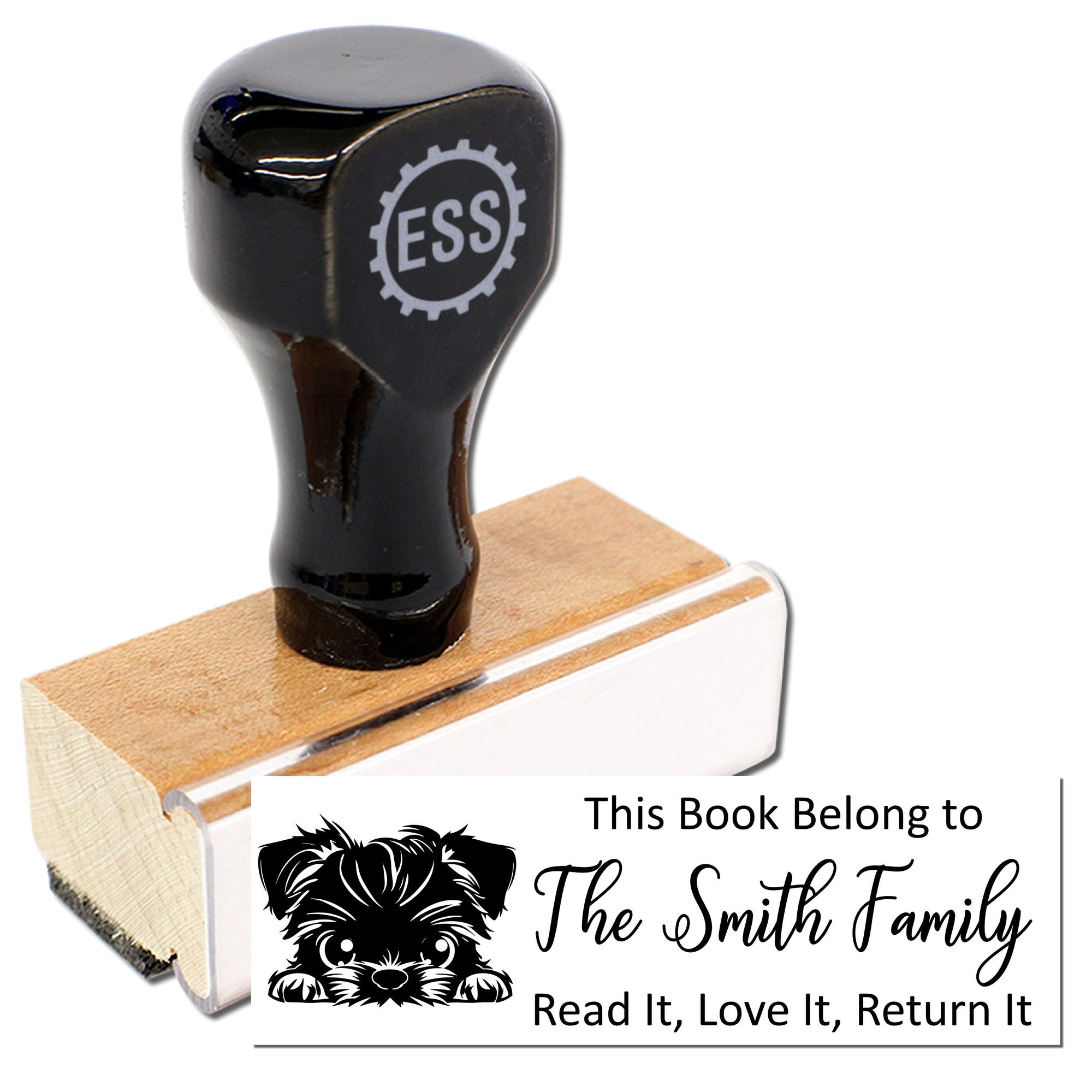 Brussels Griffon Custom Dog Book Ownership Rubber Stamp