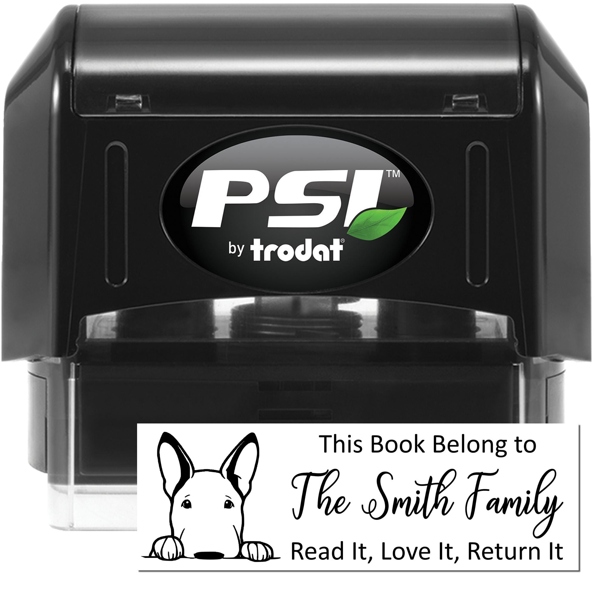 Pre-Inked Bull Terrier Custom Made From The Library Of Dog Stamper - Engineer Seal Stamps