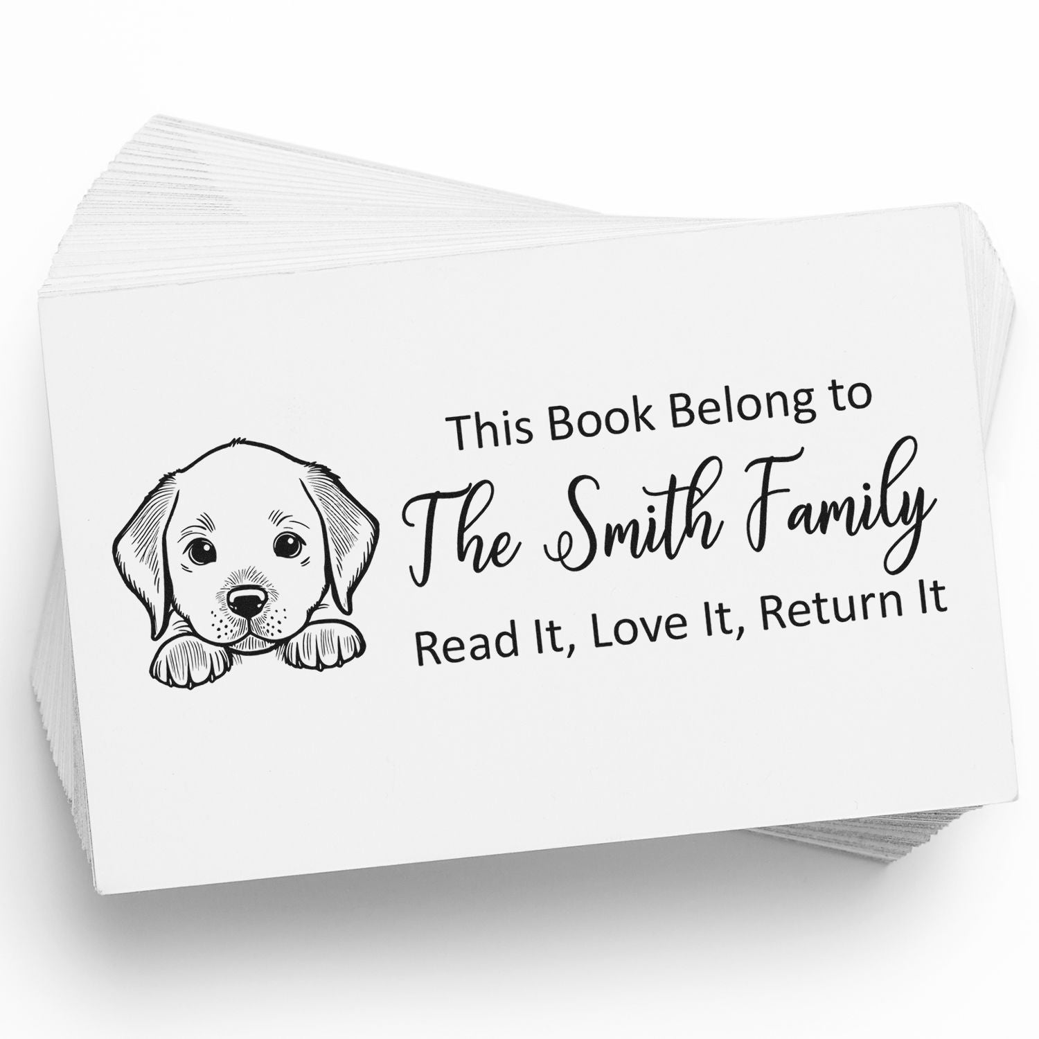 Pre-Inked Chesapeake Bay Retriever Custom Made Ex Libris With Dog Stamp - Engineer Seal Stamps